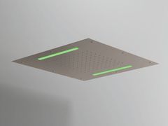 Soffione doccia quadrato a pioggia in acciaio con cromoterapia&nbsp;WELLNESS - MARIO BONGIO