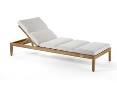 Lettino da giardino con struttura in iroko&nbsp;FEELING - BRAID COMPANY