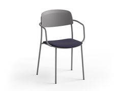 Sedia impilabile con braccioli e seduta imbottita&nbsp;NATE S - BRUNNER