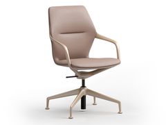 Sedia da conferenza in pelle con braccioli&nbsp;RAY - BRUNNER