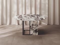 Tavolo rotondo in gres porcellanato&nbsp;SIDE ROUND - CERAMICA FONDOVALLE