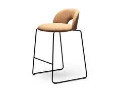 Sgabello a slitta imbottito in tessuto&nbsp;PAULIN SL-SG-65 - CHAIRS & MORE