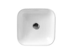 Lavabo da appoggio quadrato in ceramica AXA CINQUE, PRIME, H10, CIOTOLA | Lavabo quadrato - COLAVENE