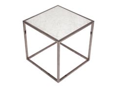 Tavolino quadrato con piano in travertino&nbsp;HYPERCUBE 39X39X39 - CUBE3