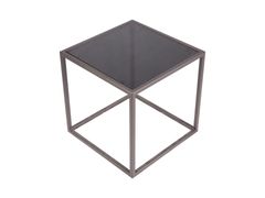 Tavolino quadrato con top in vetro&nbsp;HYPERCUBE 39X39X39 - CUBE3
