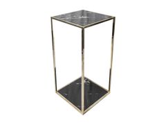 Tavolino quadrato alto con piano in marmo&nbsp;HYPERCUBE 39X39X78 - CUBE3