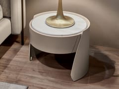 Comodino rotondo in cuoio&nbsp;SHARON - CANTORI