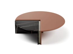 Tavolino rotondo basso in marmo e metallo&nbsp;HELENA - CAPITAL COLLECTION IS A BRAND OF ATMOSPHERA