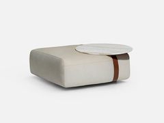 Pouf rettangolare in pelle con tavolino&nbsp;MEG C LIGHT - BELLANI