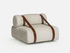 Poltrona in pelle con braccioli&nbsp;MEG P LIGHT - BELLANI