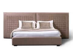 Letto matrimoniale in pelle con testiera imbottita&nbsp;MADERA - CASA COVRE