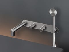 Miscelatore per vasca a muro in acciaio inox con doccetta&nbsp;CARTESIO 51Y - CEADESIGN