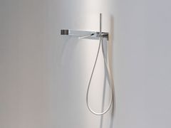 Miscelatore per vasca a muro in acciaio inox con doccetta&nbsp;CUT PLUS 30 - CEADESIGN