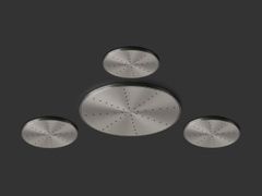 Composizione di soffioni doccia a pioggia a soffitto in acciaio inox&nbsp;FREE IDEAS 250 - CEADESIGN
