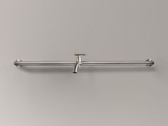 Miscelatore per lavabo a 2 fori a muro in acciaio inox con aeratore&nbsp;HOOK 09 - CEADESIGN