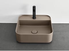 LAVABO QUADRATO DA APPOGGIO IN CERAMICA&nbsp;SHUI COMFORT - CERAMICA CIELO