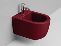 Bidet sospeso in ceramica con troppopieno&nbsp;MIRTO ROUND SHORT  - CERAMICA DOLOMITE