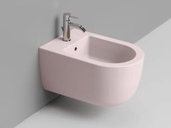 Bidet sospeso in ceramica con troppopieno&nbsp;MIRTO ROUND - CERAMICA DOLOMITE
