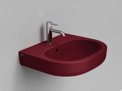 Lavabo ovale sospeso in ceramica con troppopieno&nbsp;MIRTO - CERAMICA DOLOMITE