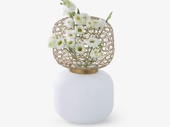 Vaso in vetro opale e ottone&nbsp;JALI - CINNA