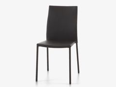Sedia in pelle senza braccioli&nbsp;SLIM CHAIR - CINNA