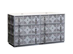 Mobile lavabo doppio in pelle&nbsp;VALENTINA XL - COLECCI�N ALEXANDRA