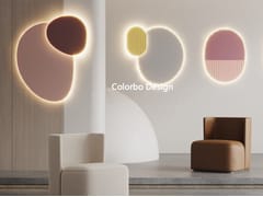 Lampada da parete acustica in fibra di poliestere&nbsp;BEAN-SIZED LIGHTS - SHANGHAI COLORBO LNDUSTRIAL DEVELOPMENT CO.