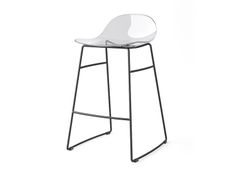 Sgabello alto in polipropilene con gambe in metallo&nbsp;ACADEMY - CALLIGARIS