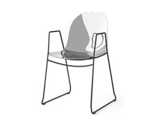 SEDIA A SLITTA IMPILABILE IN POLICARBONATO CON BRACCIOLI&nbsp;ACADEMY - CALLIGARIS