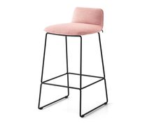 Sgabello a slitta alto in tessuto con poggiapiedi&nbsp;RILEY SOFT - CALLIGARIS