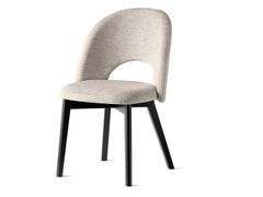 Sedia imbottita in tessuto con gambe in legno&nbsp;TUKA MID HOLE - CALLIGARIS