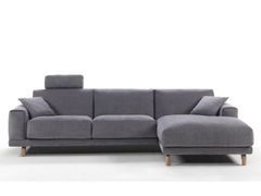 Divano letto a ribalta in tessuto con penisola&nbsp;OSLO  - SOFAFORM