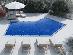 Copertura per piscina invernale&nbsp;LAZY L-SHAPE WINTER POOL COVER - BAYPORT INTERNATIONAL