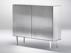 Credenza in acciaio inox con ante a battente&nbsp;ELIZABETH - IRIDIUM EDITION - DE CASTELLI