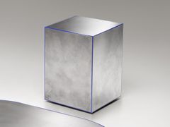 Tavolino alto quadrato in acciaio inox&nbsp;OUTLINE - DE CASTELLI