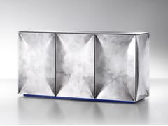 Madia in acciaio inox con ante a battente&nbsp;SCULPT - IRIDIUM EDITION - DE CASTELLI