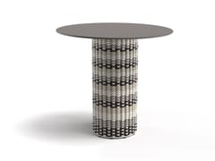 Tavolo da giardino rotondo in fibra sintetica e piano in polipropilene&nbsp;MYMI - DEDON