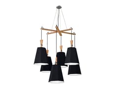 Lampada a sospensione a LED in tessuto&nbsp;LUXIOLE 6 ASYMETRIC - DESIGNHEURE