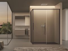Box doccia angolare in vetro con porta scorrevole&nbsp;BRAVE 05 - DISENIA SRL  BY IDEAGROUP