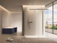 Box doccia con porta scorrevole con doppio fisso ad angolo&nbsp;OOPS PS3L - DISENIA SRL  BY IDEAGROUP