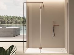 Doccia walk-in angolare con porta a battente&nbsp;VITRUM 10 - DISENIA SRL  BY IDEAGROUP