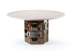 Tavolo rotondo in travertino&nbsp;MILANO - DOOQ