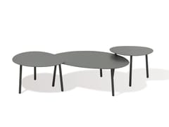 Tavolino da giardino basso in alluminio DROP MARS - DRIGANI