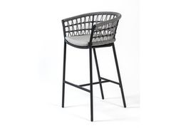 Sgabello da giardino alto con schienale&nbsp;NODO - DRIGANI