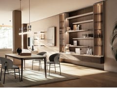 Parete attrezzata con colonne Glass&nbsp;SLIM COMP. 14 - DA GROUP SRL