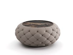Tavolino rotondo in pelle e marmo&nbsp;GOLF THEMED - DASH CASA GROUP