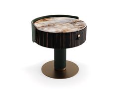 Comodino rotondo con piano in marmo&nbsp;ORBIT WONDERLAND - DASH CASA GROUP