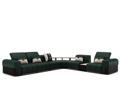 Divano angolare modulare in pelle&nbsp;ORBIT WONDERLAND - DASH CASA GROUP