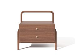 Comodino rettangolare in legno con cassetti&nbsp;ROUND - DASH CASA GROUP