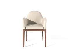 Sedia imbottita in pelle con braccioli&nbsp;ROUND - DASH CASA GROUP